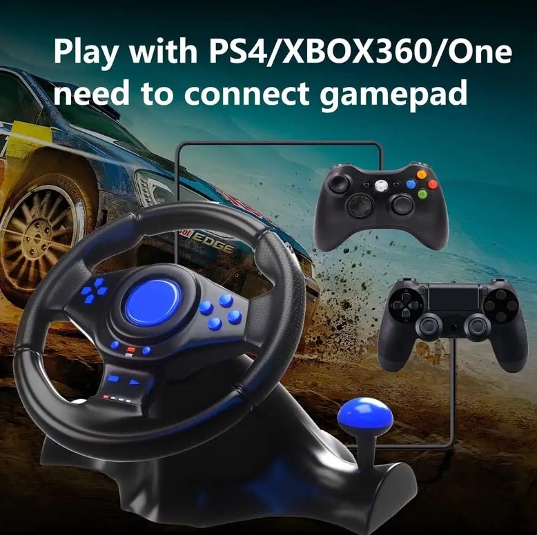 Τιμονιέρα με Μοχλό Ταχυτήτων και Πετάλια - 180° Περιστροφή - PC PS3 PS4 Switch XBOX 360 XBOX One Τιμονιέρα με Μοχλό Ταχυτήτων και Πετάλια - 180° Περιστροφή - PC PS3 PS4 Switch XBOX 360 XBOX One