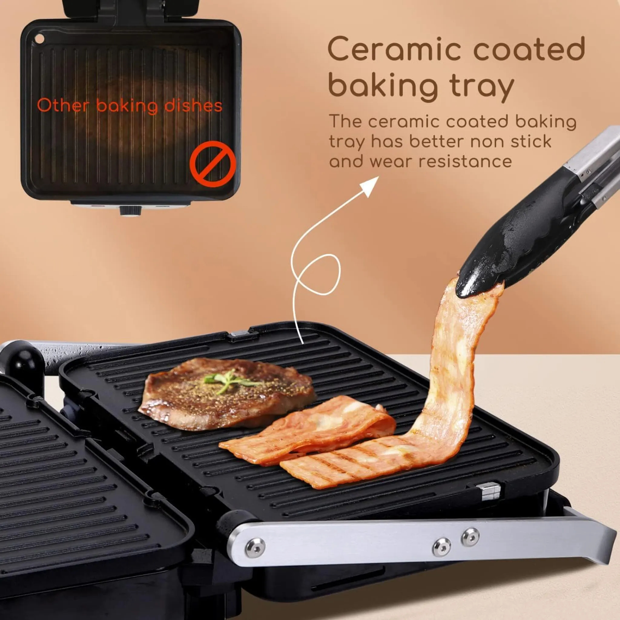 Τοστιέρα - Γκριλιέρα 2000W με Αποσπώμενες Πλάκες, Οθόνη & Ψηφιακό Πάνελ Ρυθμίσεων - Aigostar Τοστιέρα - Γκριλιέρα 2000W με Αποσπώμενες Πλάκες, Οθόνη & Ψηφιακό Πάνελ Ρυθμίσεων - Aigostar