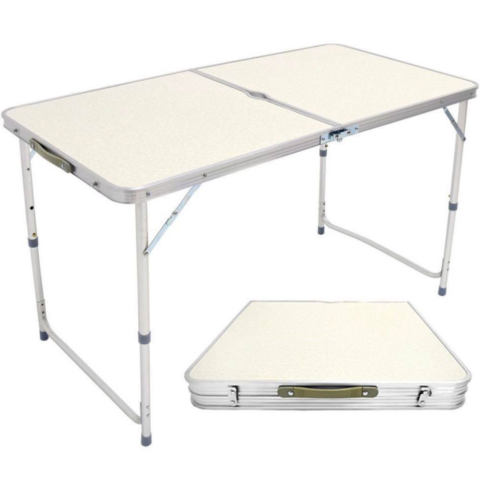 Τραπέζι Πτυσσόμενο Βαλιτσάκι Αλουμινίου 120x60x70 με Ρυθμιζόμενο Ύψος & Τρύπα Ομπρέλας Τραπέζι Πτυσσόμενο Βαλιτσάκι Αλουμινίου 120x60x70 με Ρυθμιζόμενο Ύψος & Τρύπα Ομπρέλας
