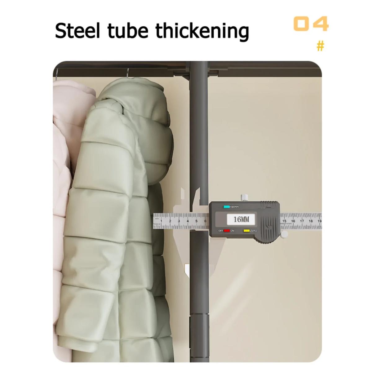 Τριπλή Ντουλάπα Ρούχων Μεταλλική με Ράφια & Κρεμάστρες 170x130x36cm σε 2 Χρώματα Τριπλή Ντουλάπα Ρούχων Μεταλλική με Ράφια & Κρεμάστρες 170x130x36cm σε 2 Χρώματα