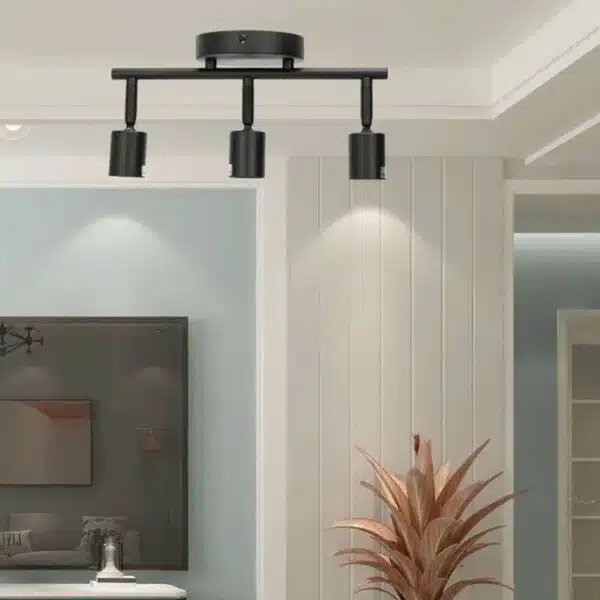 Τριπλό Σποτ με Ντουί GU10 Σε Ράγα από Ανοξείδωτο Ατσάλι- Μαύρο Τριπλό Σποτ με Ντουί GU10 Σε Ράγα από Ανοξείδωτο Ατσάλι- Μαύρο