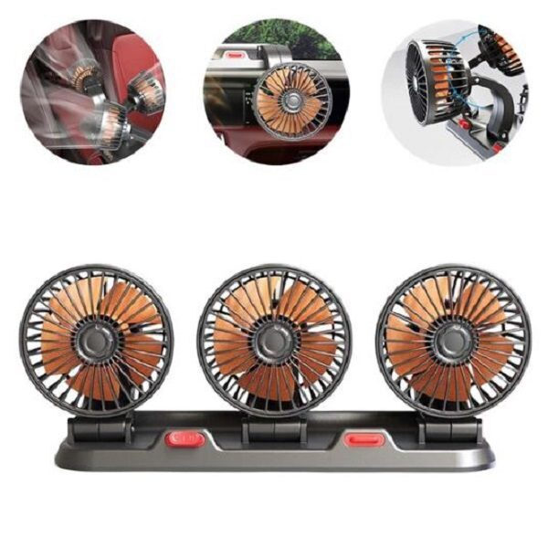 Τριπλός Ανεμιστήρας Αυτοκινήτου 12V με Βραχίονες Τριπλός Ανεμιστήρας Αυτοκινήτου 12V με Βραχίονες
