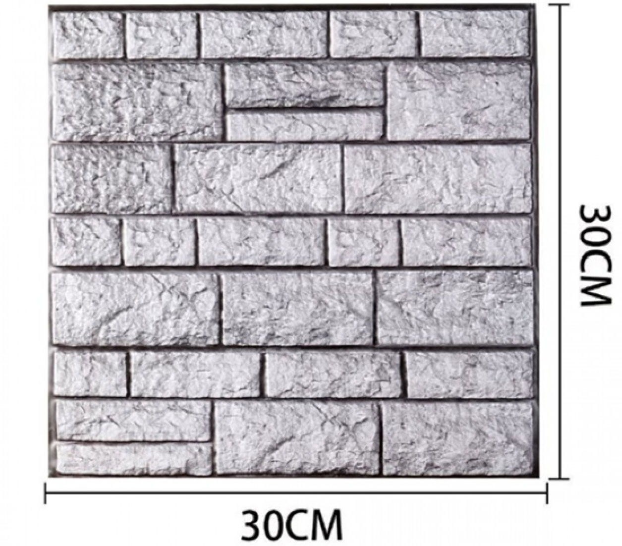 Τρισδιάστατα Αυτοκόλλητα Τοίχου - Ανάγλυφη Ταπετσαρία Γκρι Πέτρα 12 Τεμάχια 30cm x 30cm - 3D Foam Wall Sticker Τρισδιάστατα Αυτοκόλλητα Τοίχου - Ανάγλυφη Ταπετσαρία Γκρι Πέτρα 12 Τεμάχια 30cm x 30cm - 3D Foam Wall Sticker