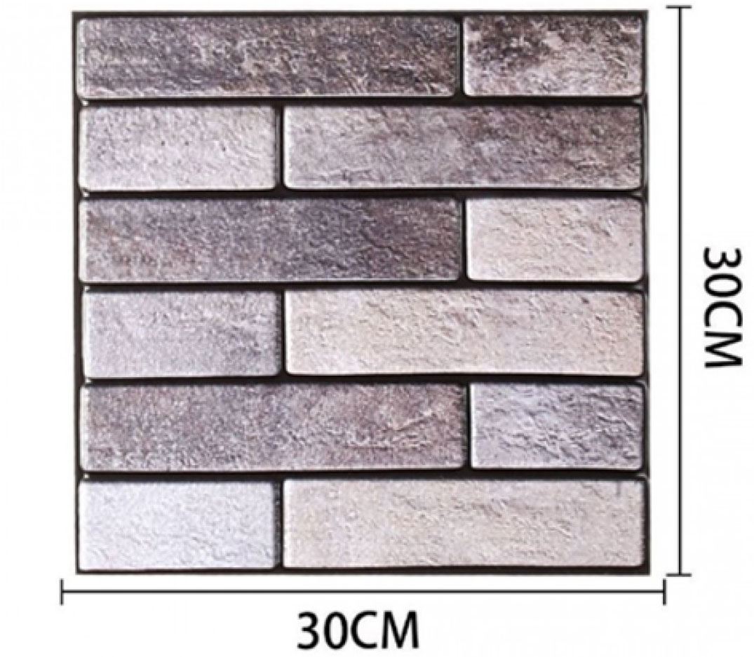Τρισδιάστατα Αυτοκόλλητα Τοίχου - Ανάγλυφη Ταπετσαρία Γκρι Τούβλο 12 Τεμάχια 30cm x 30cm - 3D Foam Wall Sticker Τρισδιάστατα Αυτοκόλλητα Τοίχου - Ανάγλυφη Ταπετσαρία Γκρι Τούβλο 12 Τεμάχια 30cm x 30cm - 3D Foam Wall Sticker