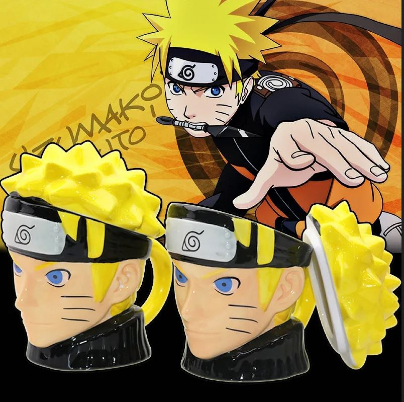Τρισδιάστατη Ανάγλυφη Κεραμική Κούπα Naruto 3D με Καπάκι για Καφέ και Τσάι Τρισδιάστατη Ανάγλυφη Κεραμική Κούπα Naruto 3D με Καπάκι για Καφέ και Τσάι