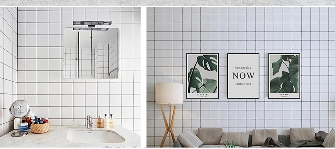 Τρισδιάστατη Ανάγλυφη Ταπετσαρία Τοίχου - Αυτοκόλλητη σε Σχέδιο Λευκό Πλακάκι - 30x60 εκ Τρισδιάστατη Ανάγλυφη Ταπετσαρία Τοίχου - Αυτοκόλλητη σε Σχέδιο Λευκό Πλακάκι - 30x60 εκ