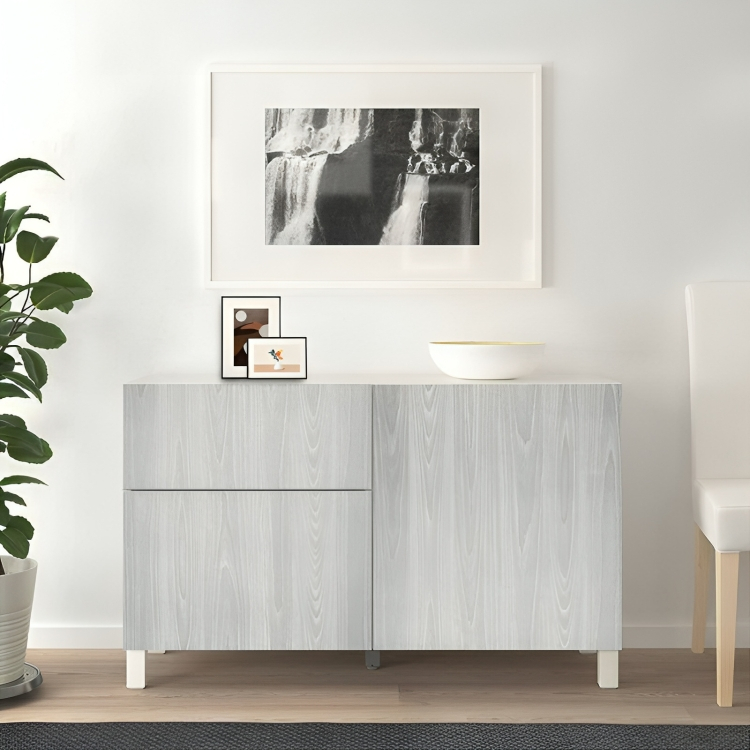 Τρισδιάστατο Ανάγλυφο Αυτοκόλλητο Τοίχου Γκρι Ξύλο - 60x30 εκ Τρισδιάστατο Ανάγλυφο Αυτοκόλλητο Τοίχου Γκρι Ξύλο - 60x30 εκ