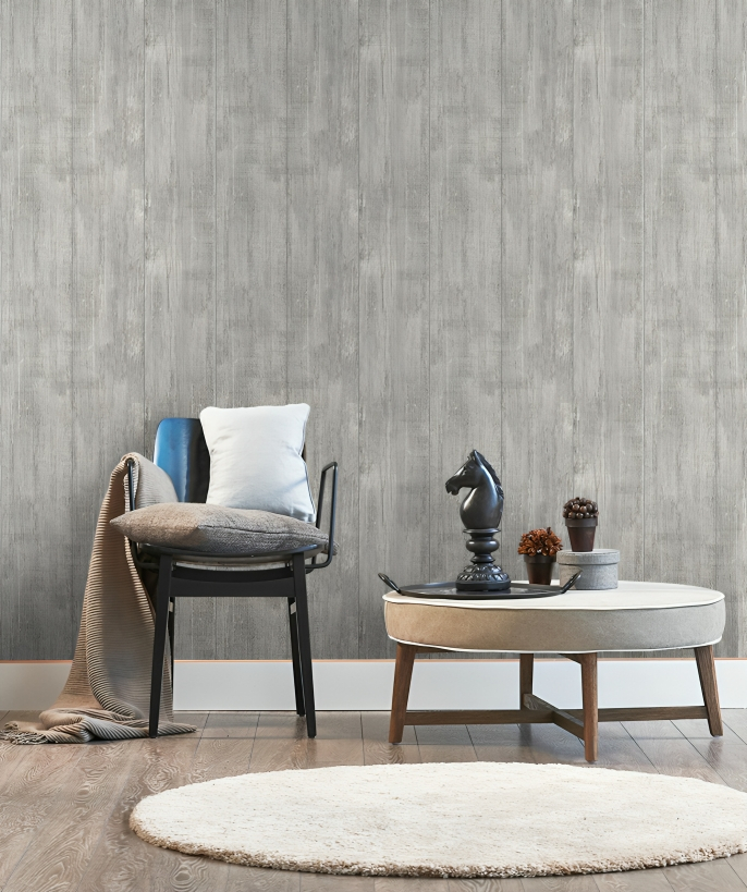 Τρισδιάστατο Ανάγλυφο Αυτοκόλλητο Τοίχου Γκρι Ξύλο - 60x30 εκ Τρισδιάστατο Ανάγλυφο Αυτοκόλλητο Τοίχου Γκρι Ξύλο - 60x30 εκ