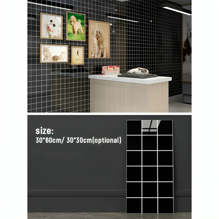 Τρισδιάστατο Ανάγλυφο Αυτοκόλλητο Τοίχου Μαύρο Πλακάκι - 60x30 εκ Τρισδιάστατο Ανάγλυφο Αυτοκόλλητο Τοίχου Μαύρο Πλακάκι - 60x30 εκ