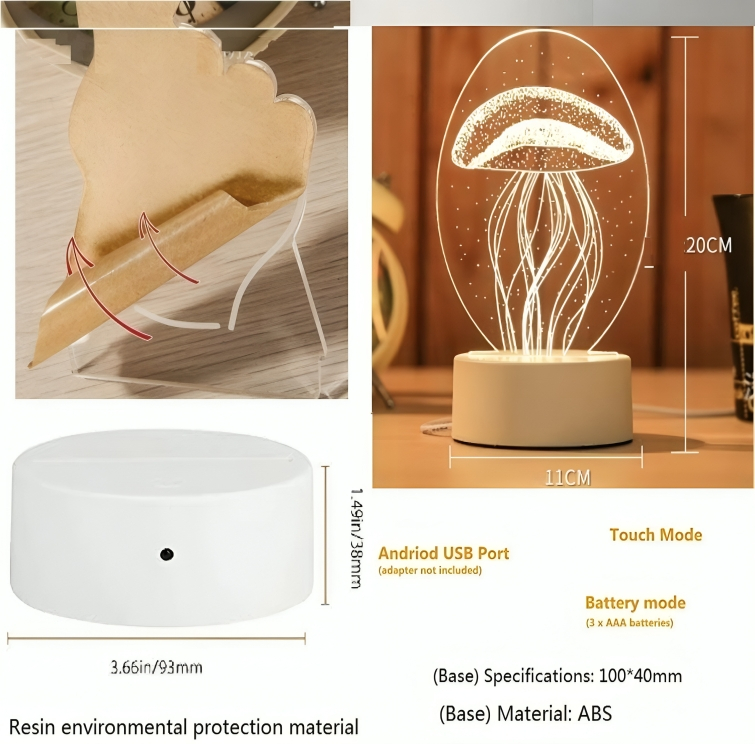 Τρισδιάστατο Διακοσμητικό Φωτιστικό LED USB σε Σχήμα Καρδιές - 3D Desk Lamp Hearts Τρισδιάστατο Διακοσμητικό Φωτιστικό LED USB σε Σχήμα Καρδιές - 3D Desk Lamp Hearts