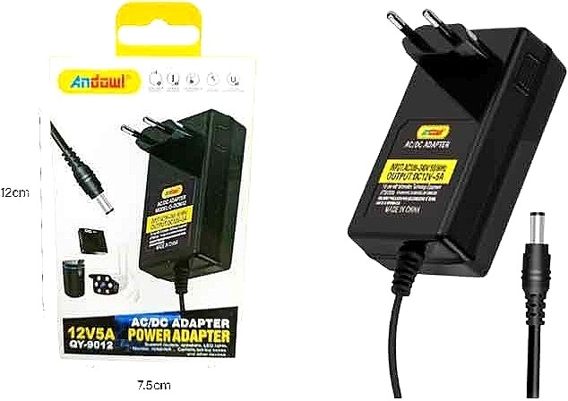 Τροφοδοτικό AC/DC 12V 5A 60W Andowl Q-DC9012 – Ιδανικό για Κάμερες & LED Strips Τροφοδοτικό AC/DC 12V 5A 60W Andowl Q-DC9012 – Ιδανικό για Κάμερες & LED Strips