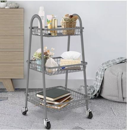 Τρόλεϊ Κουζίνας Μεταλλικό 3 Θέσεων με Ρόδες 45x30.5x77 cm - Σε 3 Χρώματα Τρόλεϊ Κουζίνας Μεταλλικό 3 Θέσεων με Ρόδες 45x30.5x77 cm - Σε 3 Χρώματα