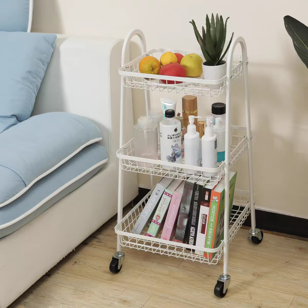 Τρόλεϊ Κουζίνας Μεταλλικό 3 Θέσεων με Ρόδες 45x30.5x77 cm - Σε 3 Χρώματα Τρόλεϊ Κουζίνας Μεταλλικό 3 Θέσεων με Ρόδες 45x30.5x77 cm - Σε 3 Χρώματα