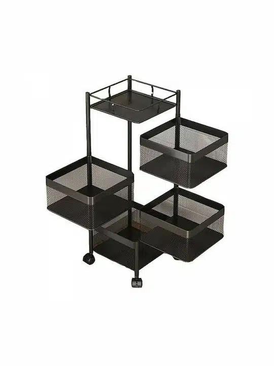 Τρόλεϊ Κουζίνας Μεταλλικό 4 Θέσεων Με 1 Ράφι 27x27x78,5cm Τρόλεϊ Κουζίνας Μεταλλικό 4 Θέσεων Με 1 Ράφι 27x27x78,5cm