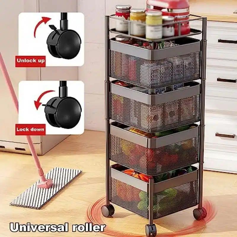 Τρόλεϊ Κουζίνας Μεταλλικό 4 Θέσεων Με 1 Ράφι 27x27x78,5cm Τρόλεϊ Κουζίνας Μεταλλικό 4 Θέσεων Με 1 Ράφι 27x27x78,5cm