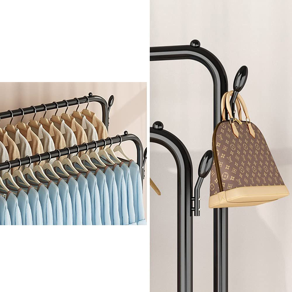 Τροχήλατη Μεταλλική Διπλή Κρεμάστρα & Διπλή Παπουτσοθήκη Αντοχής 48kg με 2 Ράφια - Βεστιάριο - Γκαρνταρόμπα Τρόλεϊ 162x112x58cm Άσπρη ή Μαύρη Τροχήλατη Μεταλλική Διπλή Κρεμάστρα & Διπλή Παπουτσοθήκη Αντοχής 48kg με 2 Ράφια - Βεστιάριο - Γκαρνταρόμπα Τρόλεϊ 162x112x58cm Άσπρη ή Μαύρη