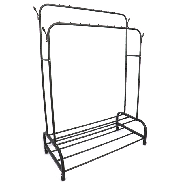 Τροχήλατη Μεταλλική Διπλή Κρεμάστρα & Διπλή Παπουτσοθήκη Αντοχής 48kg με 2 Ράφια - Βεστιάριο - Γκαρνταρόμπα Τρόλεϊ 162x112x58cm Άσπρη ή Μαύρη Τροχήλατη Μεταλλική Διπλή Κρεμάστρα & Διπλή Παπουτσοθήκη Αντοχής 48kg με 2 Ράφια - Βεστιάριο - Γκαρνταρόμπα Τρόλεϊ 162x112x58cm Άσπρη ή Μαύρη