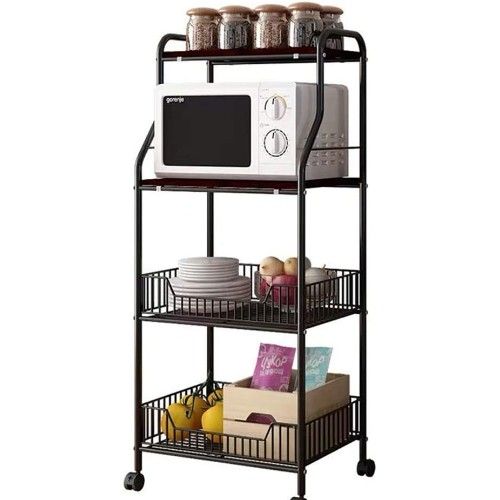 Τροχήλατη Ραφιέρα - Καρότσι Τεσσάρων Επιπέδων με 4 Ράφια και Ροδάκια Τρόλεϊ Οργάνωσης Διακόσμησης 49x33x115 cm Μαύρο Τροχήλατη Ραφιέρα - Καρότσι Τεσσάρων Επιπέδων με 4 Ράφια και Ροδάκια Τρόλεϊ Οργάνωσης Διακόσμησης 49x33x115 cm Μαύρο