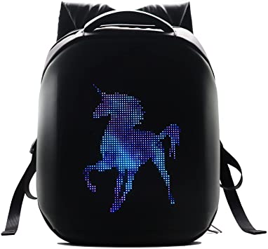 Τσάντα Πλάτης - Σακίδιο με Smart LED Animation Οθόνη και Εφαρμογή Κινητού για Φορητό Υπολογιστή 15,6