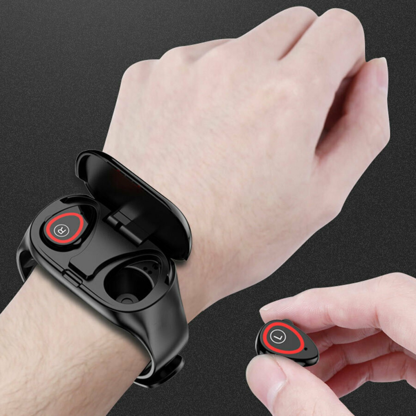 TWS 2 σε 1 Bluetooth Ακουστικά και Ρολόι Smartwatch με Παλμογράφο, Activity Tracker, Θερμιδομετρητή και Ειδοποιήσεις Εφαρμογών TWS 2 σε 1 Bluetooth Ακουστικά και Ρολόι Smartwatch με Παλμογράφο, Activity Tracker, Θερμιδομετρητή και Ειδοποιήσεις Εφαρμογών