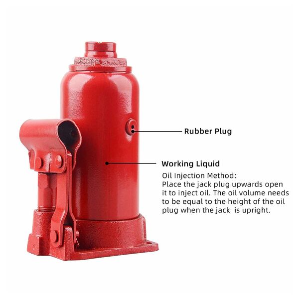Υδραυλικός Γρύλος Μπουκάλας με Βάρος Έως 8 Τόνοι Κόκκινος Υδραυλικός Γρύλος Μπουκάλας με Βάρος Έως 8 Τόνοι Κόκκινος
