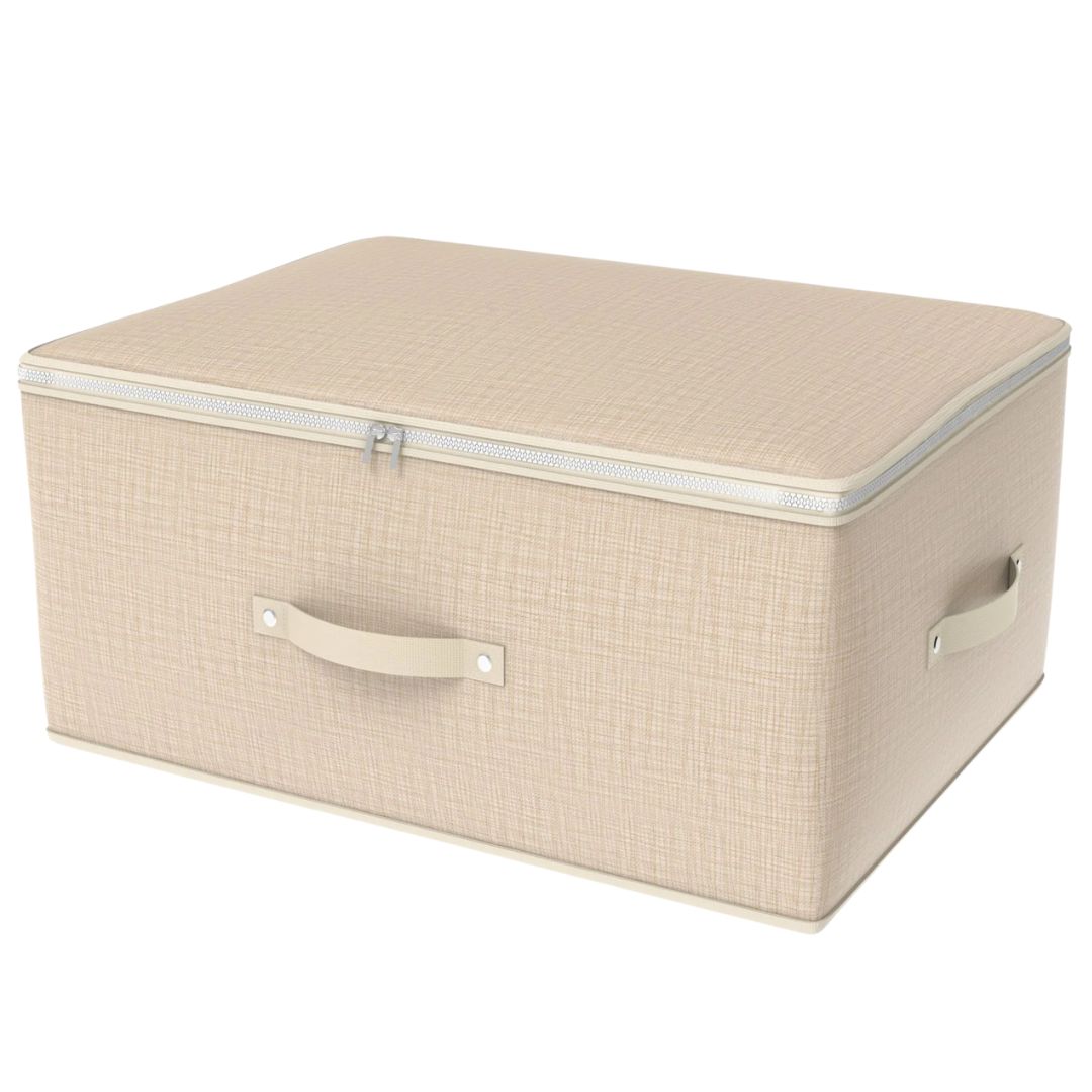 Υφασμάτινο Κουτί Αποθήκευσης - Οργάνωσης Γενικής Χρήσης με Χερούλι & Καπάκι - Φερμουάρ 35 x 26 x 20cm Υφασμάτινο Κουτί Αποθήκευσης - Οργάνωσης Γενικής Χρήσης με Χερούλι & Καπάκι - Φερμουάρ 35 x 26 x 20cm