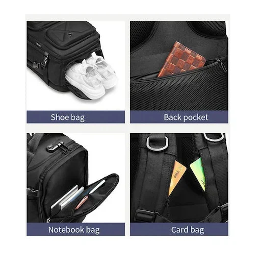 Υφασμάτινο Σακίδιο Πλάτης Αδιάβροχο με Θύρα USB 26lt Παραλλαγή Ozuko Camo Υφασμάτινο Σακίδιο Πλάτης Αδιάβροχο με Θύρα USB 26lt Παραλλαγή Ozuko Camo