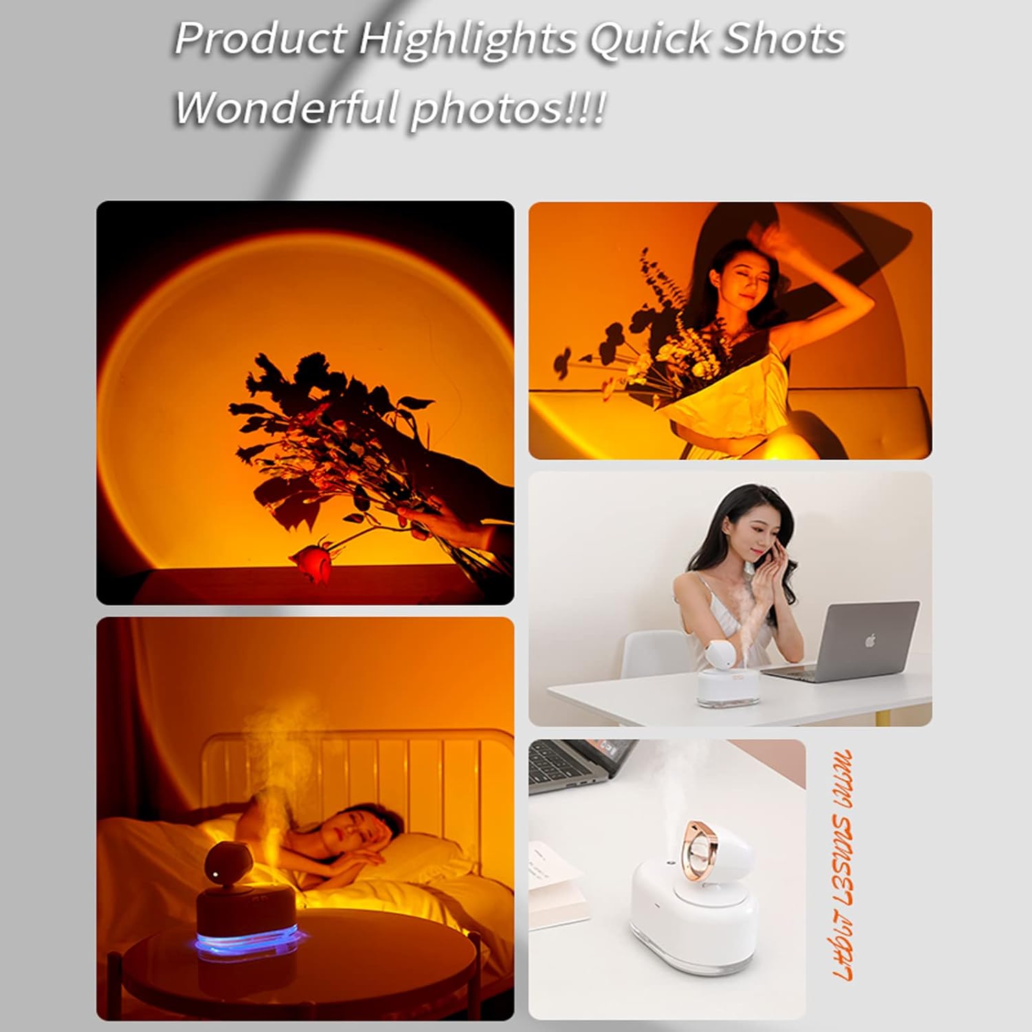 Υγραντήρας με Εφέ Ηλιοβασίλεμα - Τροφοδοσία μέσω USB και Δοχείο 300 mL Υγραντήρας με Εφέ Ηλιοβασίλεμα - Τροφοδοσία μέσω USB και Δοχείο 300 mL