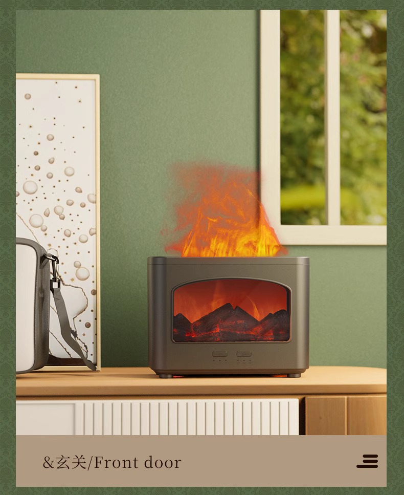 Υγραντήρας Υπερήχων & Αρωματοθεραπείας με Εφέ Φλόγας Τζακιού Χωρητικότητας 240mL Υγραντήρας Υπερήχων & Αρωματοθεραπείας με Εφέ Φλόγας Τζακιού Χωρητικότητας 240mL