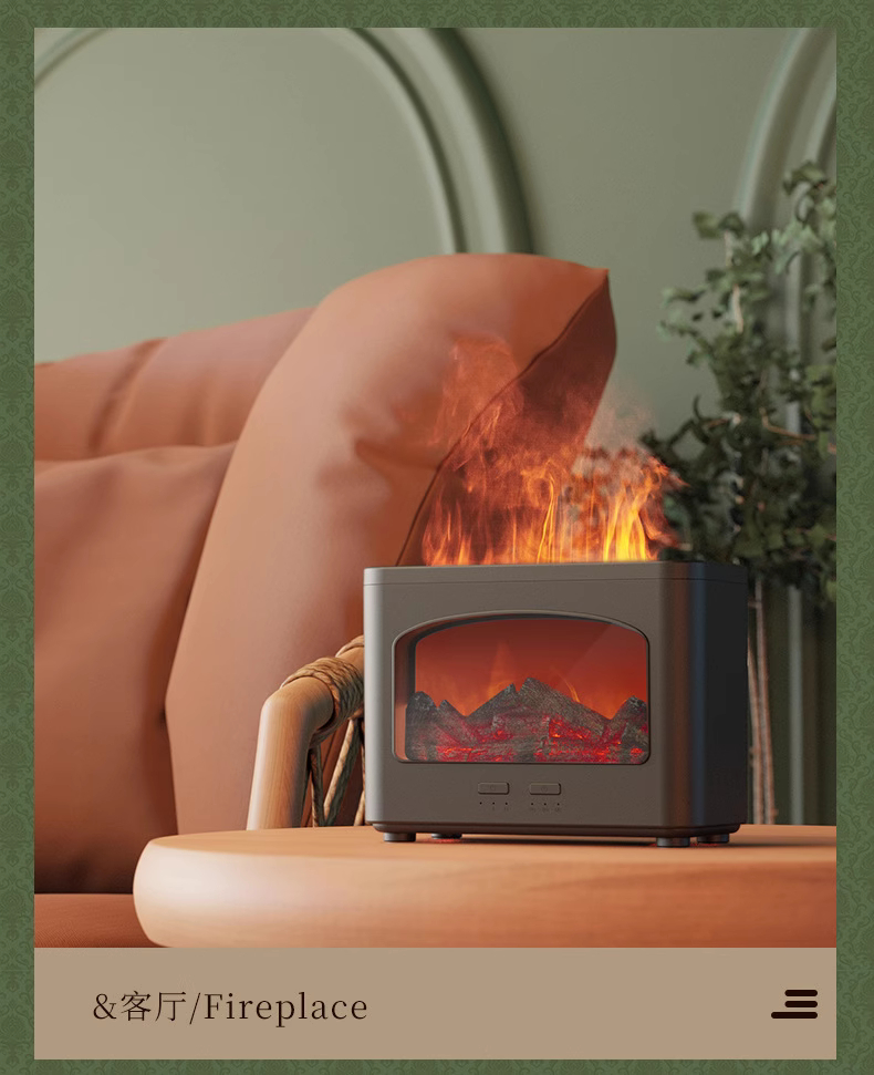 Υγραντήρας Υπερήχων & Αρωματοθεραπείας με Εφέ Φλόγας Τζακιού Χωρητικότητας 240mL Υγραντήρας Υπερήχων & Αρωματοθεραπείας με Εφέ Φλόγας Τζακιού Χωρητικότητας 240mL