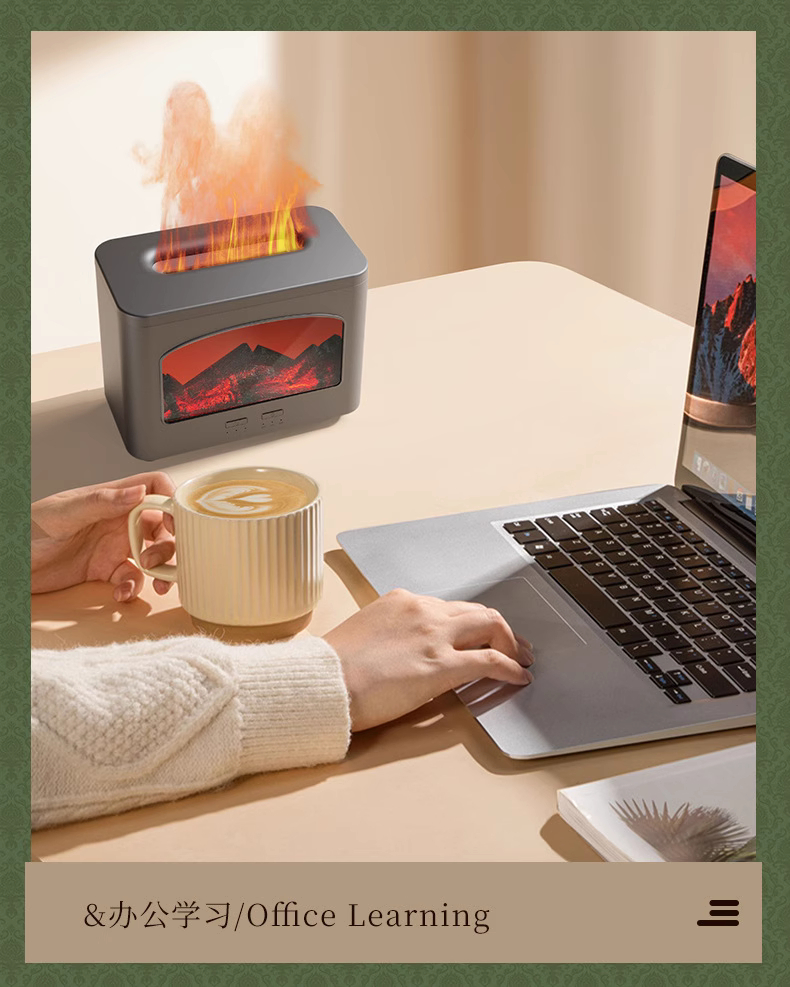 Υγραντήρας Υπερήχων & Αρωματοθεραπείας με Εφέ Φλόγας Τζακιού Χωρητικότητας 240mL Υγραντήρας Υπερήχων & Αρωματοθεραπείας με Εφέ Φλόγας Τζακιού Χωρητικότητας 240mL