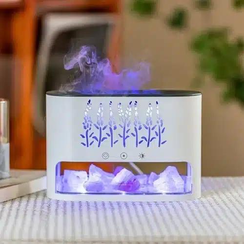 Υγραντήρας Υπερήχων και Συσκευή Αρωματοθεραπείας 250ml USB με LED Φωτισμό Εφέ Λουλουδιών και Κρυσταλλικό Αλάτι - Aroma Diffuser Υγραντήρας Υπερήχων και Συσκευή Αρωματοθεραπείας 250ml USB με LED Φωτισμό Εφέ Λουλουδιών και Κρυσταλλικό Αλάτι - Aroma Diffuser