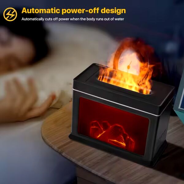 Υγραντήρας Υπερήχων & Συσκευή Αρωματοθεραπείας 300ml USB με LED Φωτισμό Εφέ Φλόγας Τζακιού - Aroma Diffuser Μαύρο Υγραντήρας Υπερήχων & Συσκευή Αρωματοθεραπείας 300ml USB με LED Φωτισμό Εφέ Φλόγας Τζακιού - Aroma Diffuser Μαύρο