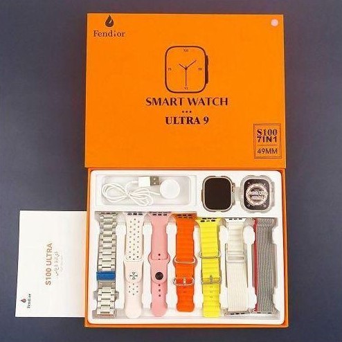 Ultra 9 Smartwatch 7 σε 1 με Bluetooth - Συνδεσιμότητα με Android & iOs Ultra 9 Smartwatch 7 σε 1 με Bluetooth - Συνδεσιμότητα με Android & iOs