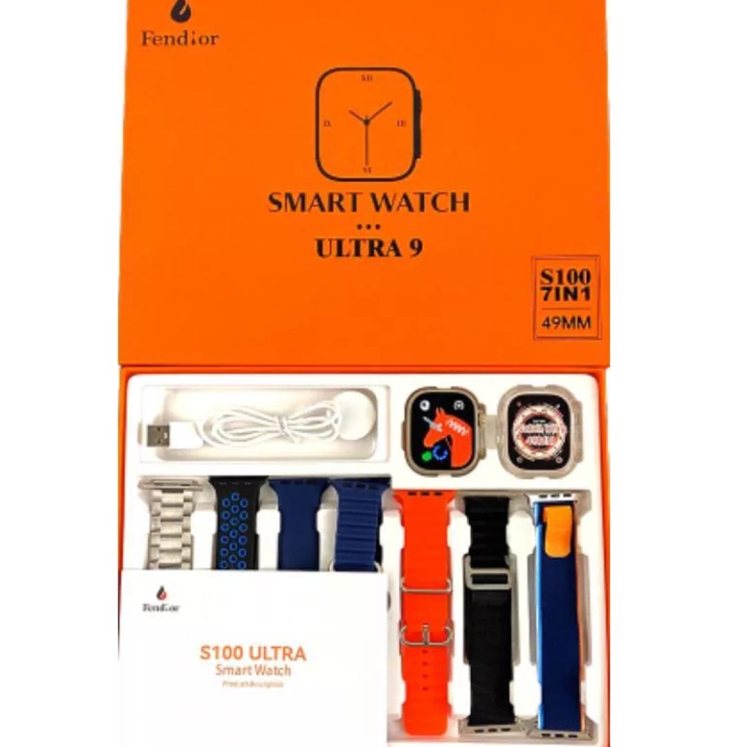 Ultra 9 Smartwatch 7 σε 1 με Bluetooth - Συνδεσιμότητα με Android & iOs Ultra 9 Smartwatch 7 σε 1 με Bluetooth - Συνδεσιμότητα με Android & iOs