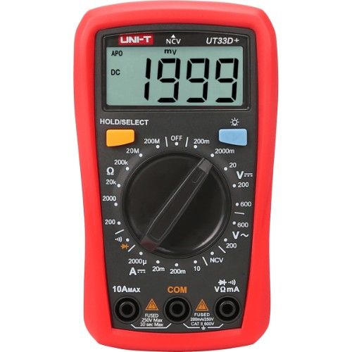 Uni-T Ψηφιακό Πολύμετρο με Μέτρηση AC / DC Αντίστασης & LCD Οθόνη Uni-T Ψηφιακό Πολύμετρο με Μέτρηση AC / DC Αντίστασης & LCD Οθόνη