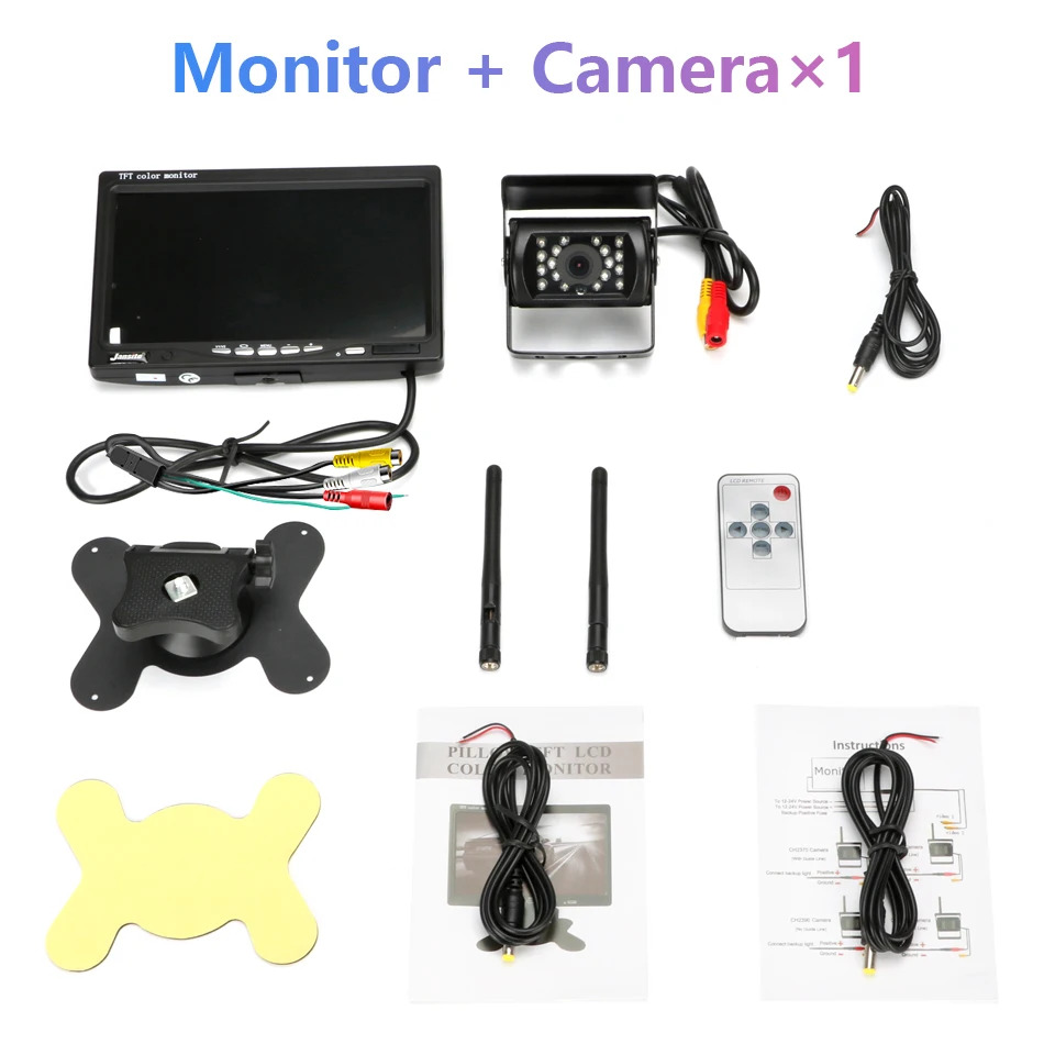 Universal Ασύρματη Κάμερα Οπισθοπορείας Οχημάτων με Οθόνη 7 Ιντσών Universal Ασύρματη Κάμερα Οπισθοπορείας Οχημάτων με Οθόνη 7 Ιντσών