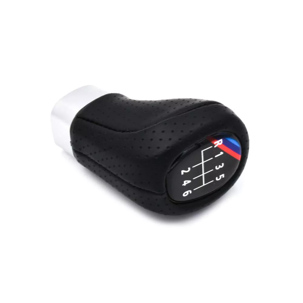 Universal Δερμάτινο Πόμολο - Λεβιές 6 Ταχυτήτων Αυτοκινήτου για BMW με Μ Λεπτομέρεια Universal Δερμάτινο Πόμολο - Λεβιές 6 Ταχυτήτων Αυτοκινήτου για BMW με Μ Λεπτομέρεια