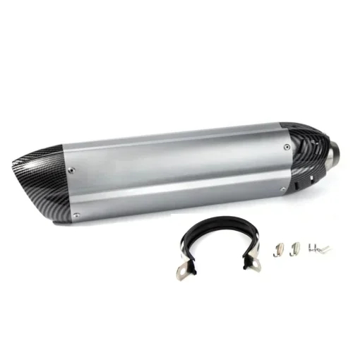 Universal Τελικό Εξάτμισης 51mm Ασημί με Μαύρο Carbon Universal Τελικό Εξάτμισης 51mm Ασημί με Μαύρο Carbon
