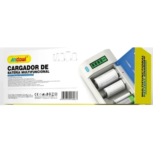 Universal Φορτιστής για Μπαταρίες NI-CD/NI-MH με Λειτουργία Εκφόρτισης και Οθόνη LCD (AA/AAA/C/D/9V/Krona) Andowl Universal Φορτιστής για Μπαταρίες NI-CD/NI-MH με Λειτουργία Εκφόρτισης και Οθόνη LCD (AA/AAA/C/D/9V/Krona) Andowl