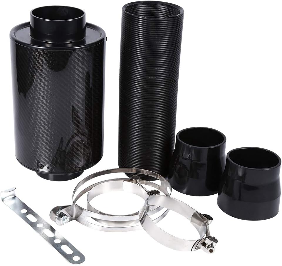 Universal Κιτ Εισαγωγής Αέρα Βαρελάκι Αυτοκινήτου Carbon Μαύρο Universal Κιτ Εισαγωγής Αέρα Βαρελάκι Αυτοκινήτου Carbon Μαύρο