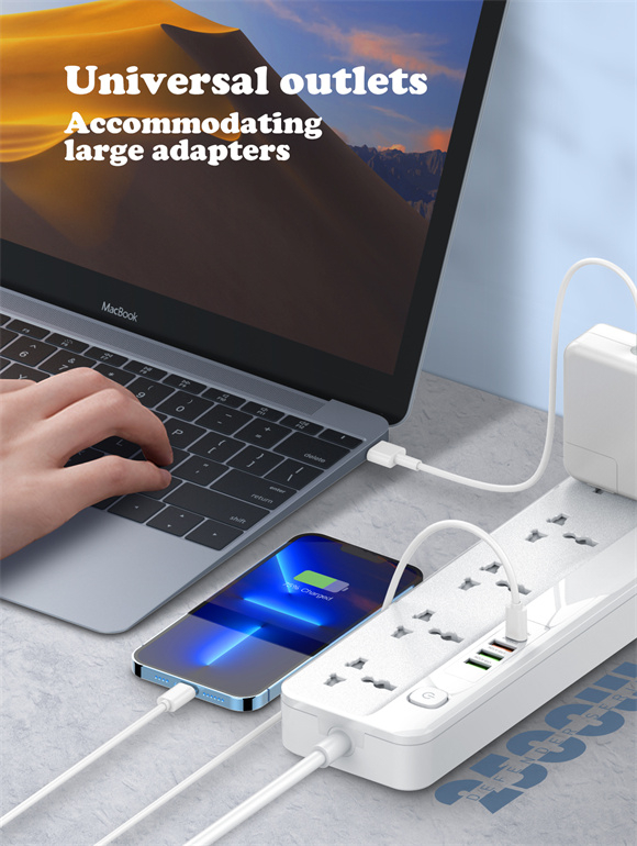 Universal Πολύπριζο 5 Θέσεων με 3 Θύρες USB & 1 USB-C PD/QC 3.0 20W – Καλώδιο 2m LDNIO Universal Πολύπριζο 5 Θέσεων με 3 Θύρες USB & 1 USB-C PD/QC 3.0 20W – Καλώδιο 2m LDNIO