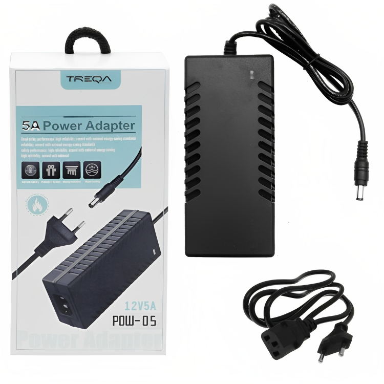 Universal Τροφοδοτικό Πρίζας 220V AC σε DC 12V 5A - Treqa Universal Τροφοδοτικό Πρίζας 220V AC σε DC 12V 5A - Treqa
