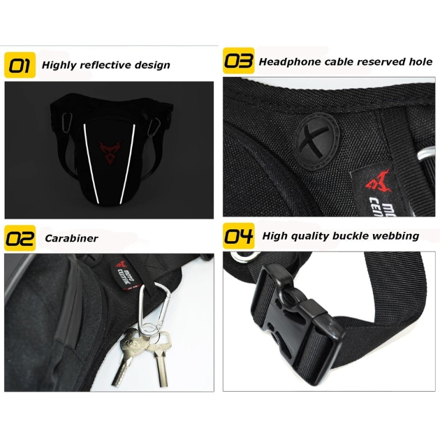 Υπερανθεκτικό Πολυμορφικό Τσαντάκι Ποδιού - Πλάτης - Ώμου για Μηχανή - Motocentric Υπερανθεκτικό Πολυμορφικό Τσαντάκι Ποδιού - Πλάτης - Ώμου για Μηχανή - Motocentric