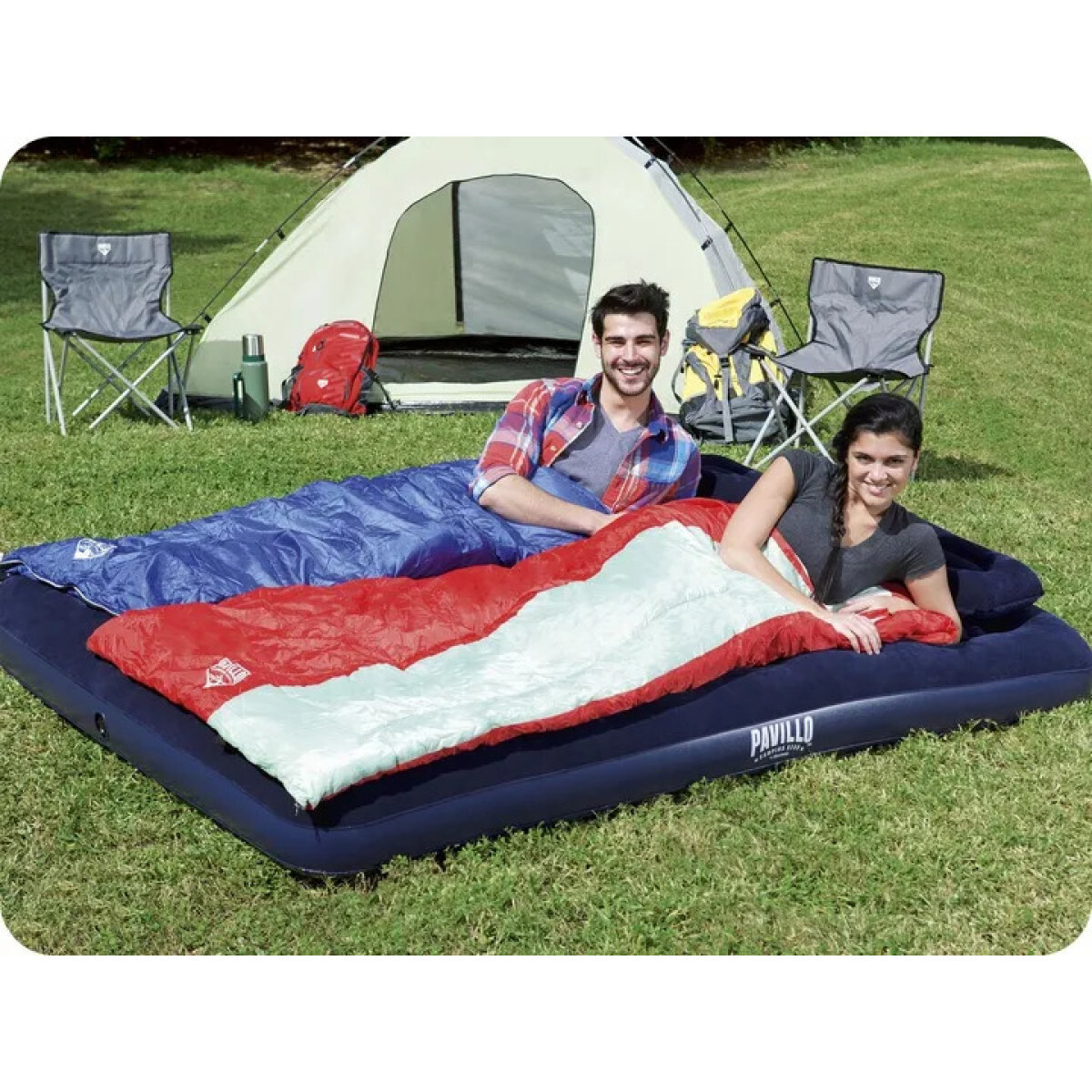 Υπέρδιπλο Φουσκωτό Στρώμα Ύπνου Bestway Βελούδινο με Μαξιλάρια και Τρόμπα - Για Εσωτερικό - Εξωτερικό Χώρο - Camping - 203x152x22εκ Υπέρδιπλο Φουσκωτό Στρώμα Ύπνου Bestway Βελούδινο με Μαξιλάρια και Τρόμπα - Για Εσωτερικό - Εξωτερικό Χώρο - Camping - 203x152x22εκ