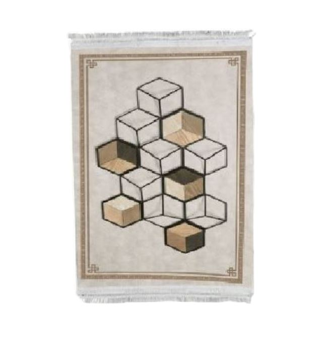 Υψηλής Ποιότητας Αντιολισθητικό και Υποαλλεργικό Χαλί με Τρισδιάστατο Γεωμετρικό Σχέδιο-Κύβο & Κρόσια σε Μπεζ – Μαύρο Χρώμα 160x230εκ Υψηλής Ποιότητας Αντιολισθητικό και Υποαλλεργικό Χαλί με Τρισδιάστατο Γεωμετρικό Σχέδιο-Κύβο & Κρόσια σε Μπεζ – Μαύρο Χρώμα 160x230εκ