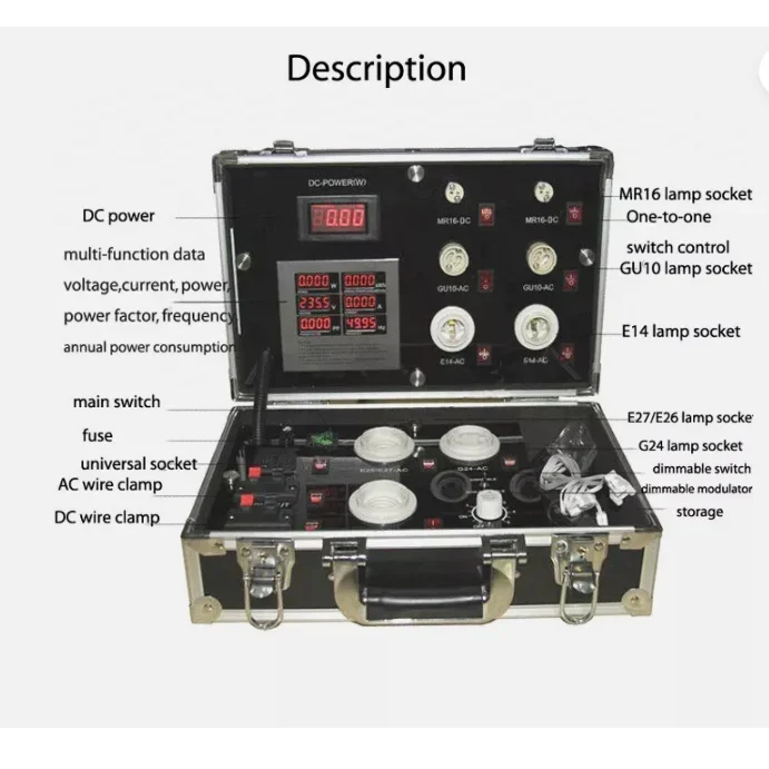 Βαλίτσα Δειγματισμού Λαμπτήρων LED -Δοκιμαστής Λαμπτήρων Εξοικονόμησης Ενέργειας LED Βαλίτσα Δειγματισμού Λαμπτήρων LED -Δοκιμαστής Λαμπτήρων Εξοικονόμησης Ενέργειας LED