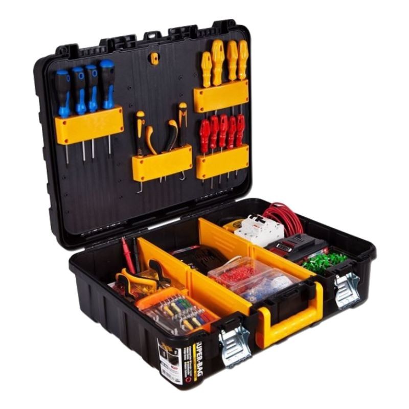 Βαλίτσα Εργαλειοθήκη με Μεταλλικά Κουμπώματα και Θήκες Super-Bag 19″ 48×39.8×18εκ Βαλίτσα Εργαλειοθήκη με Μεταλλικά Κουμπώματα και Θήκες Super-Bag 19″ 48×39.8×18εκ