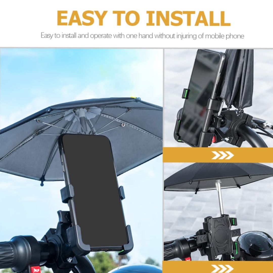 Βάση Κινητού Μοτοσυκλέτας με Ρυθμιζόμενο Βραχίονα για τον Καθρέπτη & Αφαιρούμενη Ομπρέλα Σκίασης Βάση Κινητού Μοτοσυκλέτας με Ρυθμιζόμενο Βραχίονα για τον Καθρέπτη & Αφαιρούμενη Ομπρέλα Σκίασης