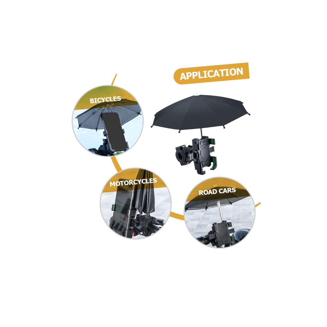 Βάση Κινητού Μοτοσυκλέτας με Ρυθμιζόμενο Βραχίονα για τον Καθρέπτη & Αφαιρούμενη Ομπρέλα Σκίασης Βάση Κινητού Μοτοσυκλέτας με Ρυθμιζόμενο Βραχίονα για τον Καθρέπτη & Αφαιρούμενη Ομπρέλα Σκίασης